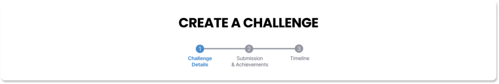 The new Challenge creation process